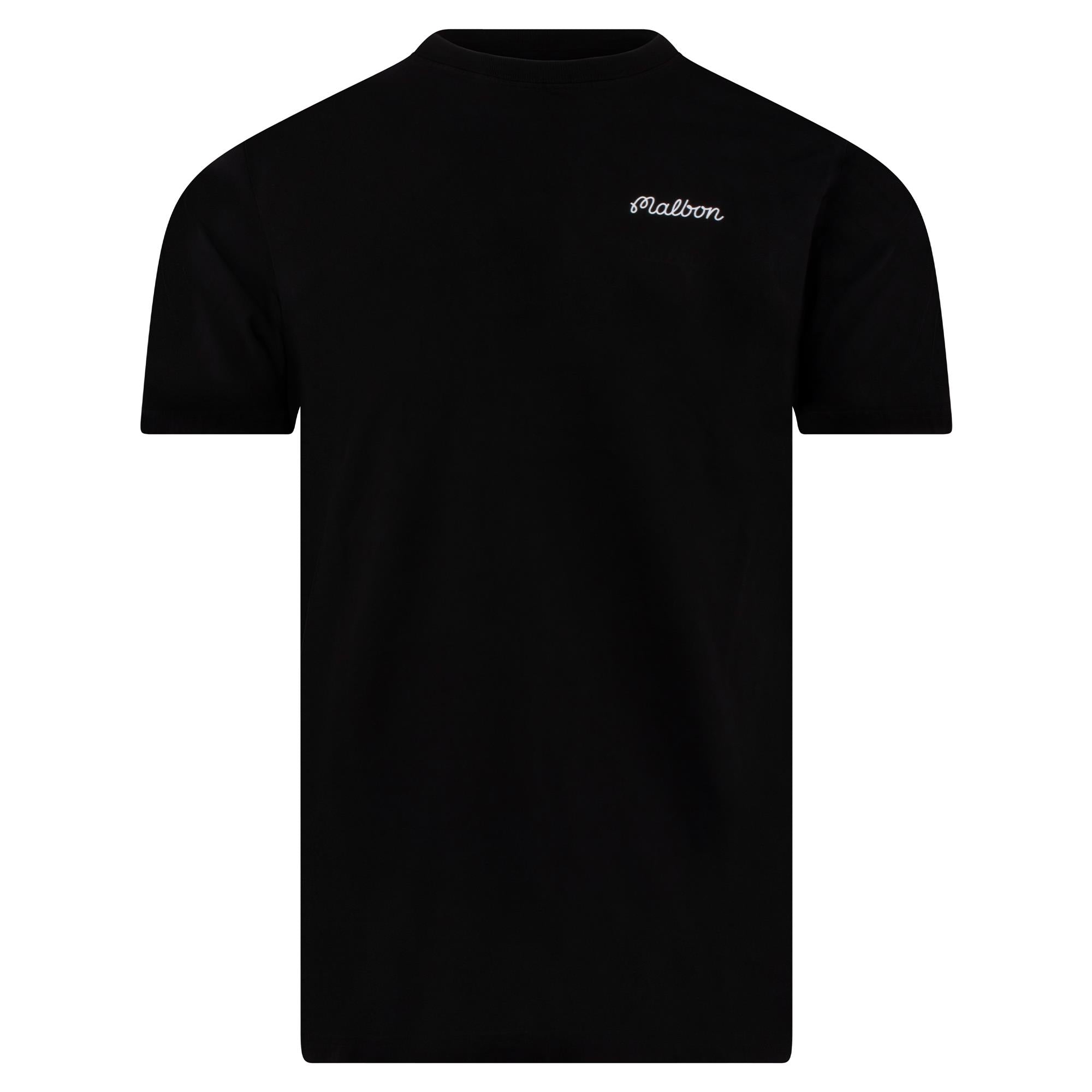 Malbon Golf Icons Bermuda Baldwin Tee Black